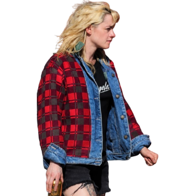 Kristen Stewart The Wrong Girls Plaid Denim Jacket