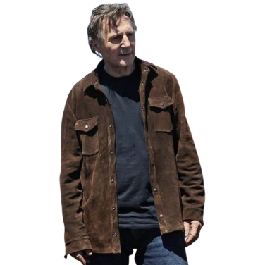 Liam Neeson The Mongoose Brown Suede Leather Jacket