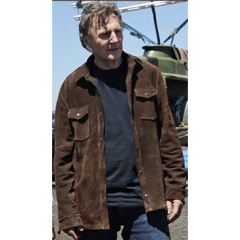 Liam Neeson The Mongoose Brown Suede Leather Jacket