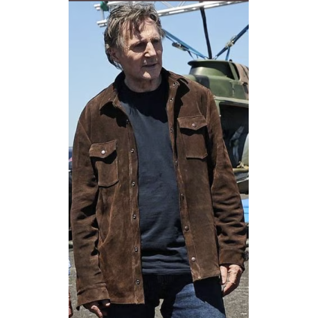 Liam Neeson The Mongoose Brown Suede Leather Jacket