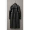 Long Gothic Black Leather Trench Coat