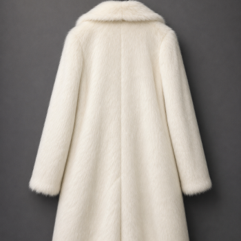 Long White Faux Fur Coat