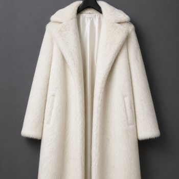 Long White Faux Fur Coat