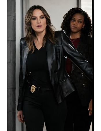 Mariska Hargitay Law and Order SVU Leather Coat
