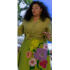 Michelle Buteau Spa Weekend Green Floral Skirt Set