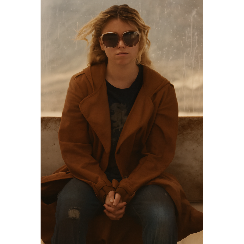 Milly Alcock Supergirl Brown Trench Coat