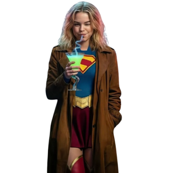 Milly Alcock Supergirl Brown Trench Coat
