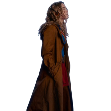 Milly Alcock Supergirl Brown Trench Coat