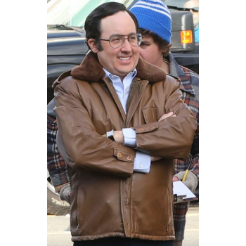 P J Byrne I Play Rocky Brown Leather Jacket