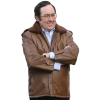 P J Byrne I Play Rocky Brown Leather Jacket