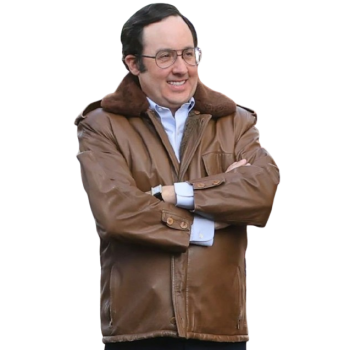 P J Byrne I Play Rocky Brown Leather Jacket
