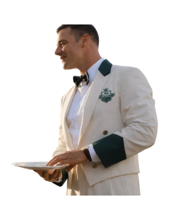 Ricky Martin Palm Royale White Crop Blazer