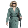 Salvador Carla Green Trench Coat