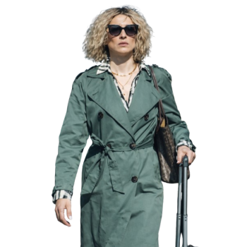 Salvador Carla Green Trench Coat