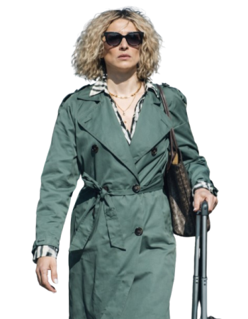 Salvador Carla Green Trench Coat