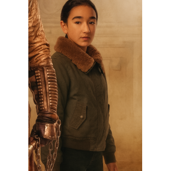 Supergirl Eve Ridley Shearling Bomber Jacket