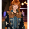 The Voice Reba McEntire Embroidered Suede Denim Jacket