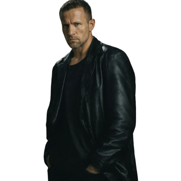 Tobias Santelmann Jo Nesbos Detective Hole Leather Jacket