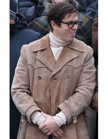 Toby Kebbell I Play Rocky Suede Leather Trench Coat