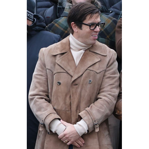 Toby Kebbell I Play Rocky Suede Leather Trench Coat