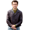 Tom Holland The Odyssey Brown leather Jacket