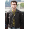 Tom Holland The Odyssey Brown leather Jacket