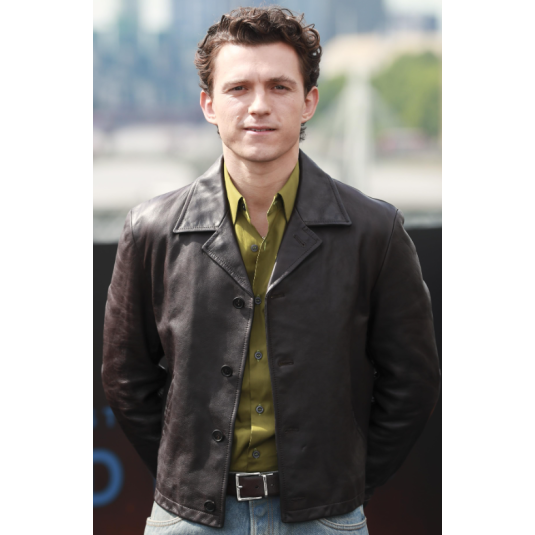 Tom Holland The Odyssey Brown leather Jacket