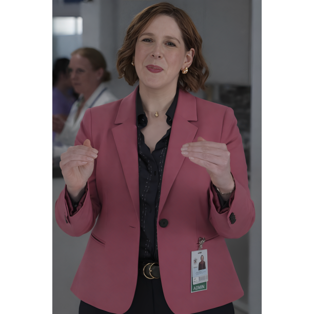 Vanessa Bayer Scrubs Revival Pink Coat