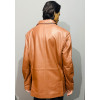 Vintage Brown Leather Blazer Jacket