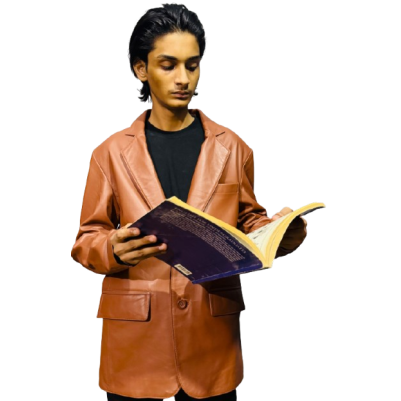 Vintage Brown Leather Blazer Jacket