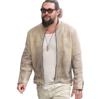 Wrecking Crew Jason Momoa Beige Leather Jacket