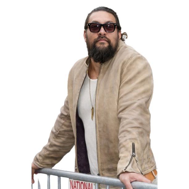 Wrecking Crew Jason Momoa Beige Leather Jacket
