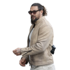 Wrecking Crew Jason Momoa Beige Leather Jacket