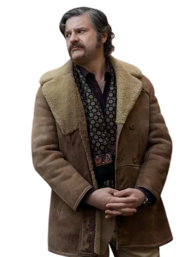 Edoardo Pesce Leather Coat