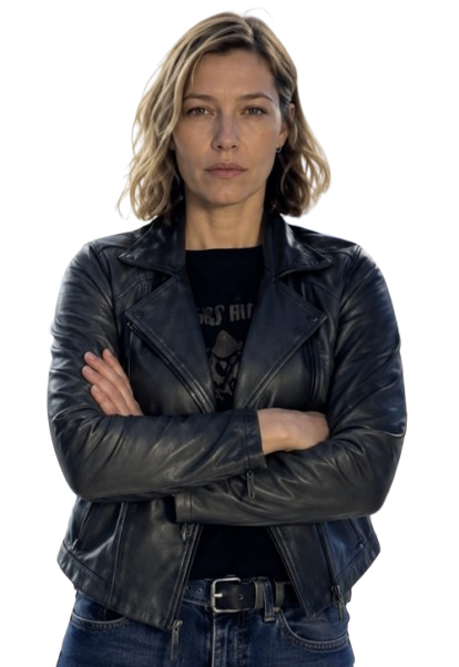 Jessica Biel Black Leather Jacket