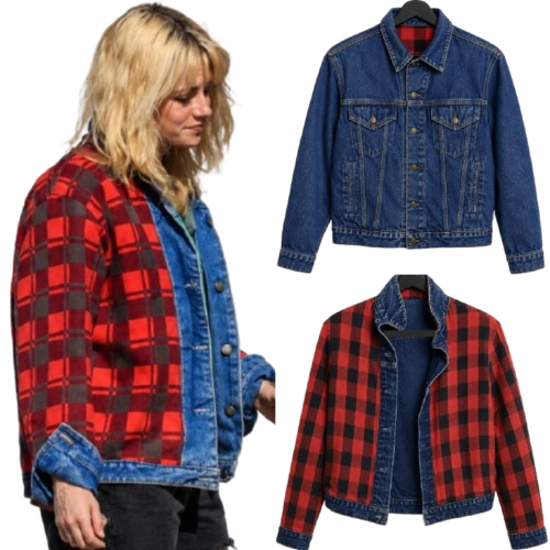 Kristen Stewart The Wrong Girls Plaid Denim Jacket Kristen Stewart The Wrong Girls Movie Jacket