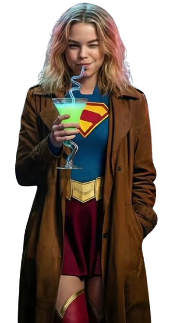 Milly Alcock Supergirl 2026 Brown Trench Coat