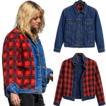 Kristen Stewart The Wrong Girls Plaid Denim Jacket - Image 3