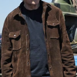 Liam Neeson The Mongoose Brown Suede Leather Jacket